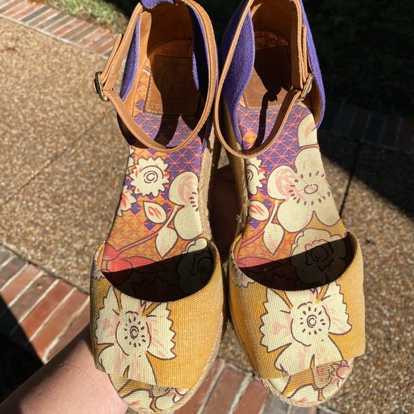 Tory Burch Floral Wedge Espadrilles - Picture 12 of 16